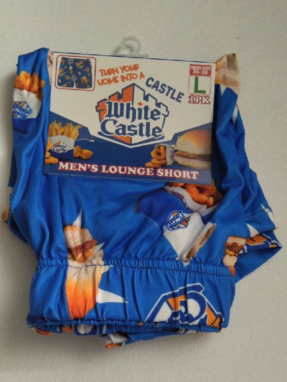White Castle Men's Lounge Short Boxers Size L 36-38" New